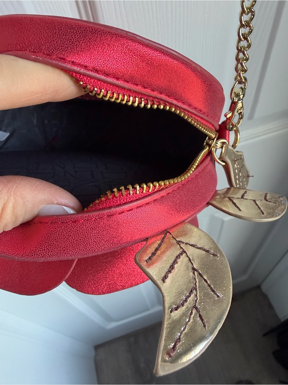 Danielle Nicole Red Rose Crossbody with Gold Chain - Picture 5 of 8